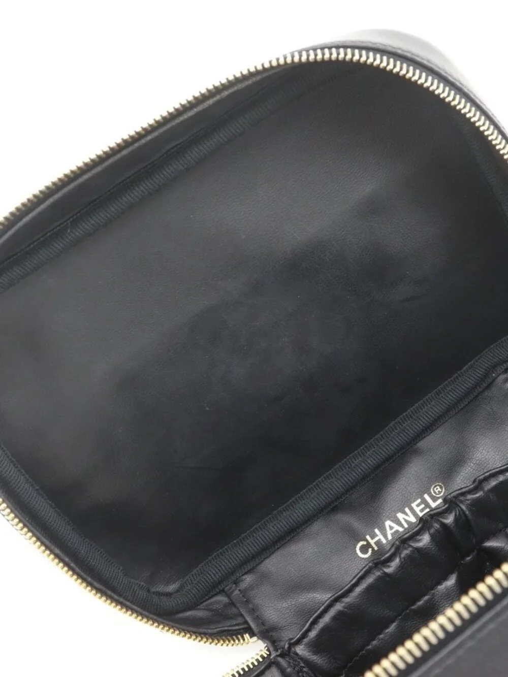 CHANEL Bicolole Vanity Pouch black Calfskin Women